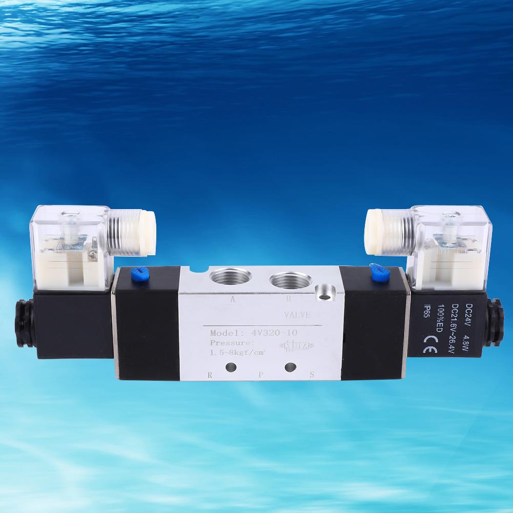 4V320 10 3 8  Inlet Outlet 1 4  Exhaust Solenoid Air Valve 2 Position 5 Port (DC24V)