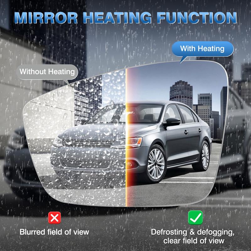 Side Heated Wing Mirror Glass Rearview Mirror Lens For Volkswagen Passat Beetle 2012-2015 Jetta 2011-2018 Left Hand Driver