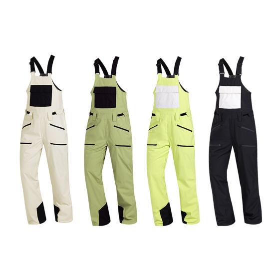 Yousheng Ski Snowsuit Windproof Warm Insulated Adjustable Strap Workwear with Multi Pockets Reinforced Legs Lightweight Outdoor Winter Overalls