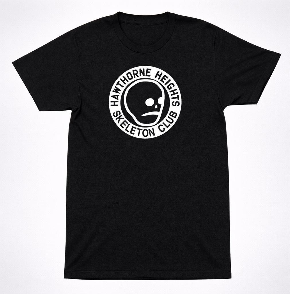 Hawthorne Heights Retro Skeleton Club Fiend T Shirt Emo Post Hardcore Band Tee