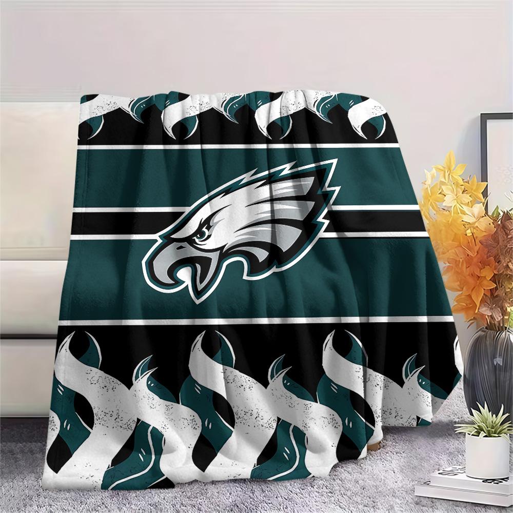 Philadelphia Eagles Print Flannel Blanket, High Quality Comfortable for All Seasons, Home Decor, Warmth and Comfort, Perfect for Christmas Gifts