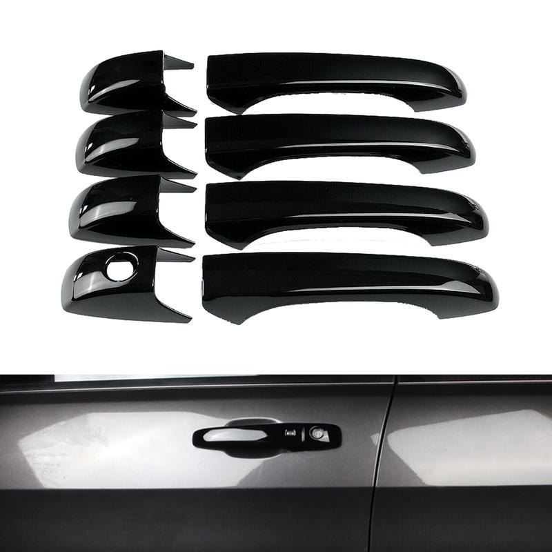 For Jeep Grand Cherokee WK2 2011~ 2012 2013 2014 2015 Gloss Black Outer Door Handle Cover Protective Sticker Car Accessories