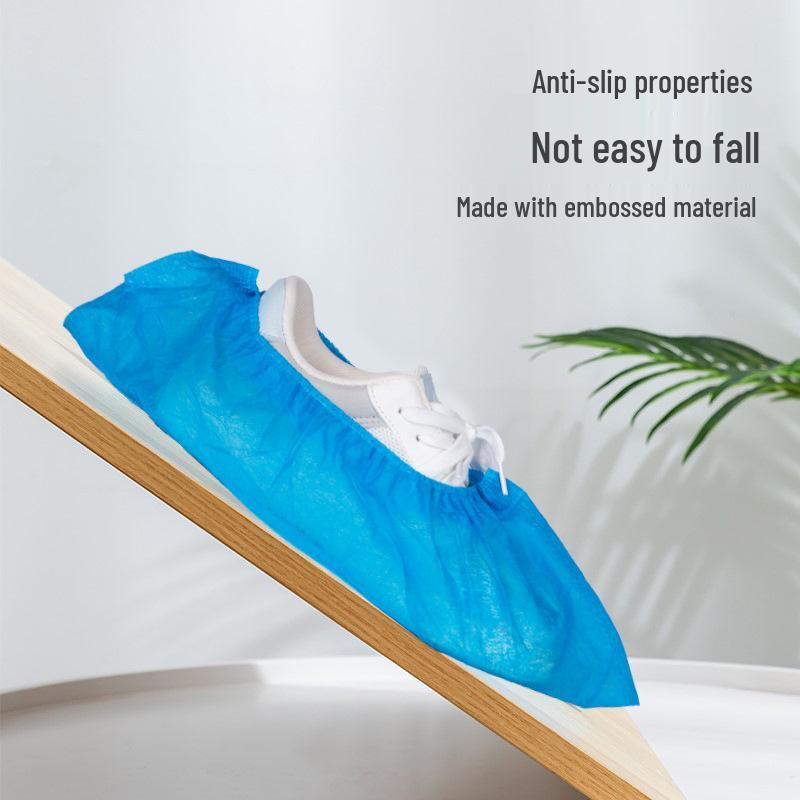 Jieliyun Non-woven Disposable Indoor Shoe Covers - Wear-Resistant, Dustproof, Anti-slip Footwear