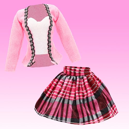 Barwawa 30cm Doll Clothes, 1/6 Scale Doll Dresses, 26 Sets = 3 Outfits + 8 Dresses + 3 Coats + 1 Pants + 1 Shaggy Coat + 10 Pairs of Shoes, Suitable f