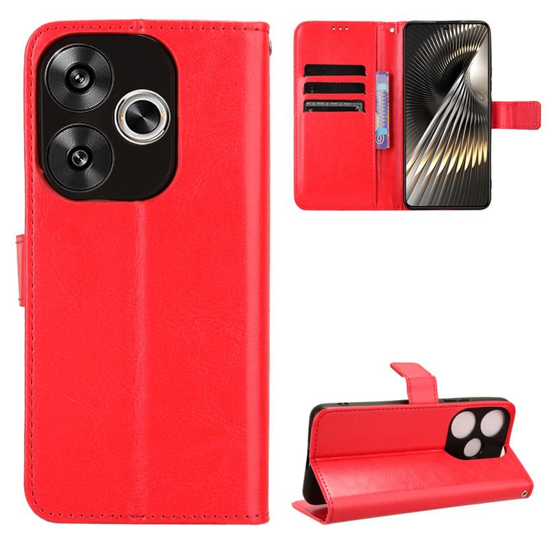 Leather Flip Case for Xiaomi Poco F6 Pro F5 5G X6 X5 M6 Pro 4G C65 Protective Wallet Card Slot Stand Shockproof Holder Business Full Protection Cover