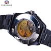 Forsining Men Fashion Hollow Luminous Waterproof Skull Mechanical Watch