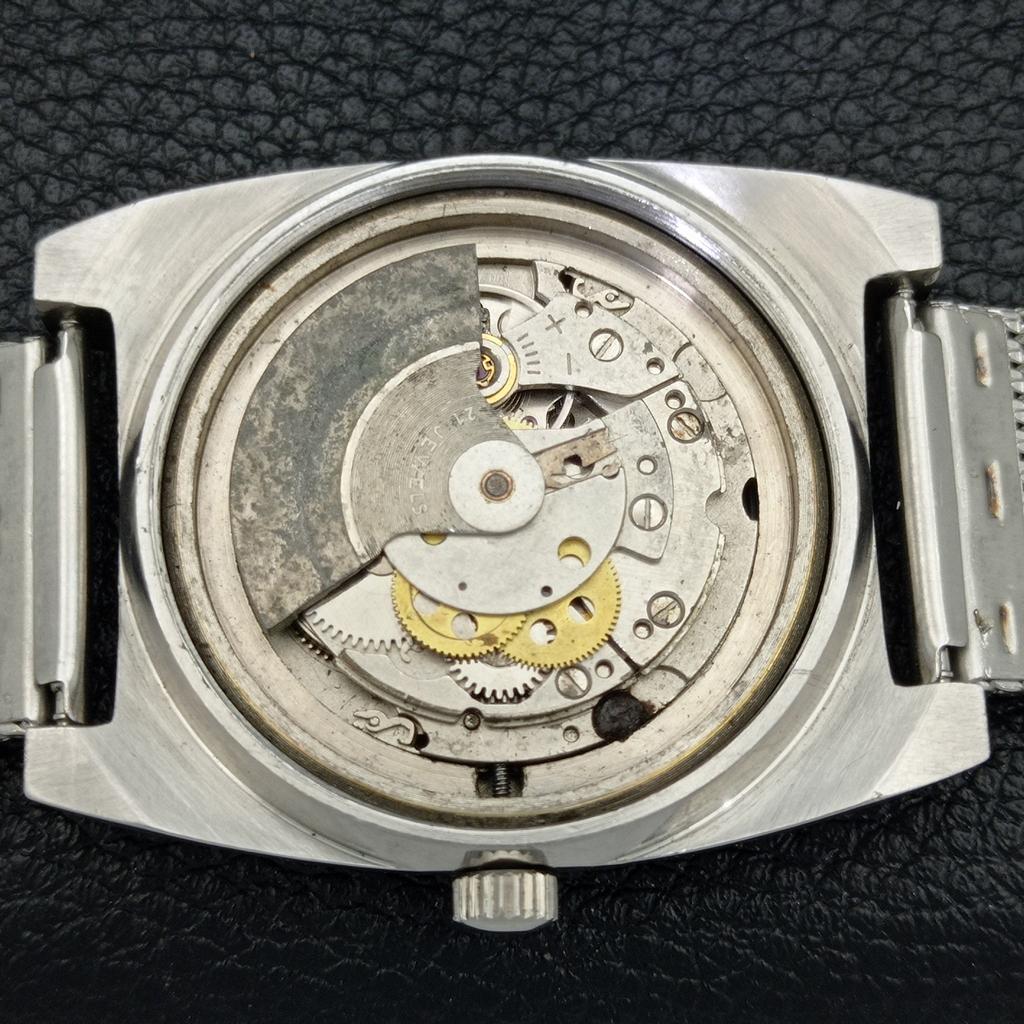 VINTAGE TRESSA AUTOMATIC SWISS MENS BLACK COLOR DIAL WATCH A436457-2 R129-a436457