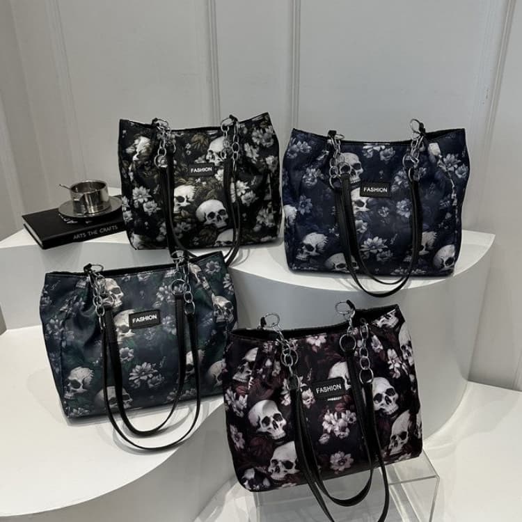 Gothic Skull Pattern Women's Tote Bag