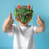 3D Tier Drachen Maske Halloween Maske Kinder Cosplay Karneval Kopf Abdeckung Maskerade Kostüm Party Dekorationen Für Kinder Teenager