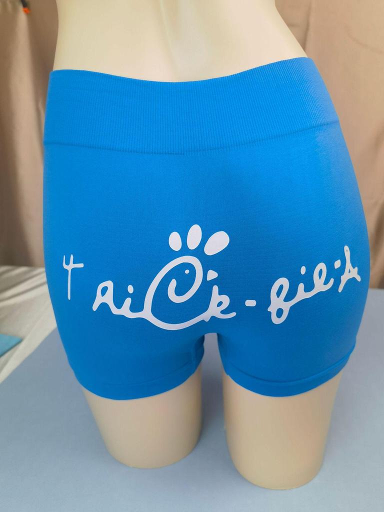 Trendy European & American Style Women's Fitness Letter Print Shorts