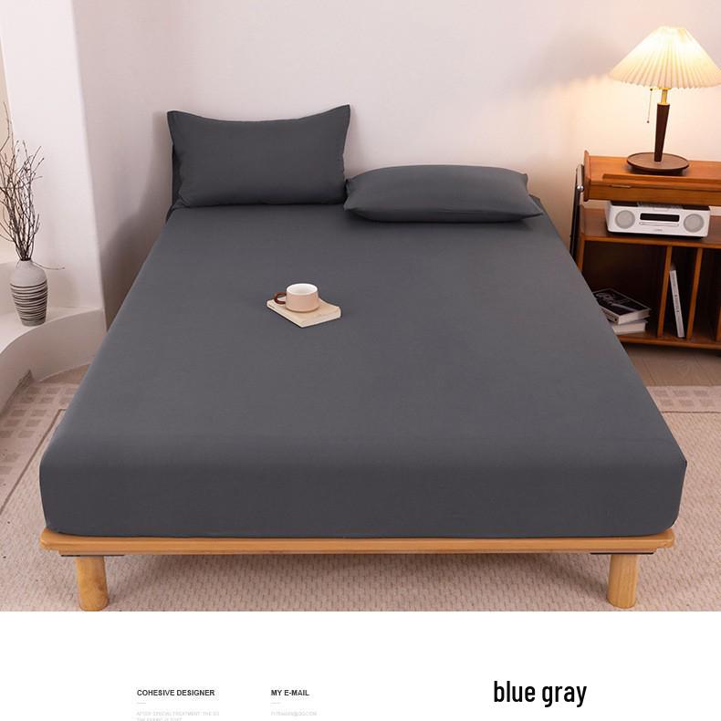 2025 Washed Flannel Solid Color Fitted Sheet: Non-Slip All-Inclusive Mattress Protector Bedspread