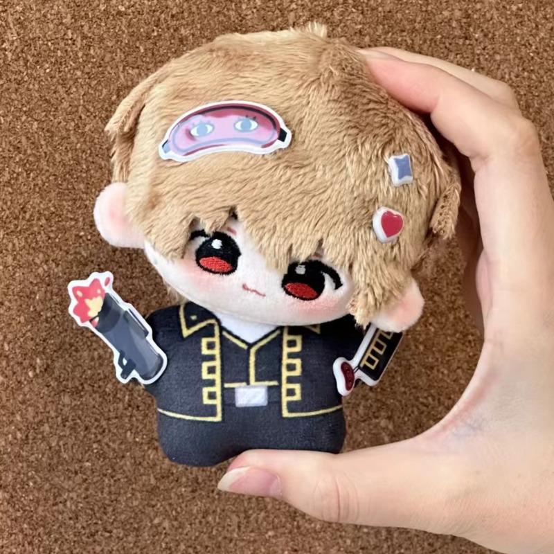 Anime Plushie Sakata Gintoki Doll 10Cm Cute Okita Sougo Doll Pendant Kagura Keychain With Headgear Anime Merchandise Gift