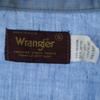 Wrangler 80s Vintage Made in USA Long sleeve Western shirt S blue Men's Used