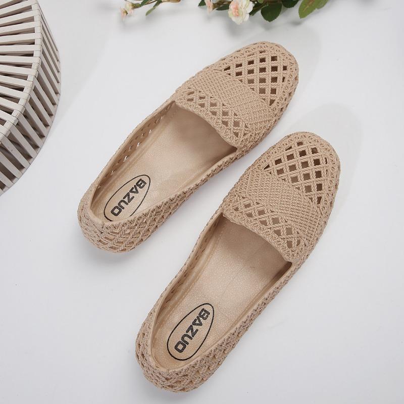 Fashion 2025 Summer  Cross-border Foreign Trade Daily Casual Shoes Breathable and Comfortable Women's Flat-soled Slip-on Low-top Shoes
