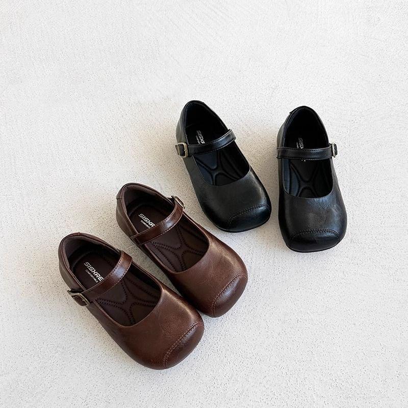 Princess shoes girls leather shoes summer children's single shoes little girl Doudou shoes shallow mouth girls shoes foreign soft sole shoes