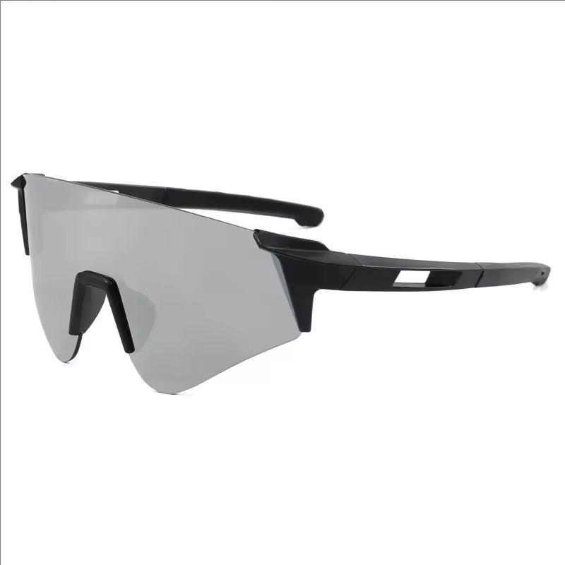 New Cycling Glasses Cool Flash Color Sunglasses Fashion Outdoor Mountaineering Running Sports Sunglasses XSY04 серебряный