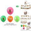Animals Childrens Forest Birthday Party Venue Decoration Supplies Flag Set Pull
