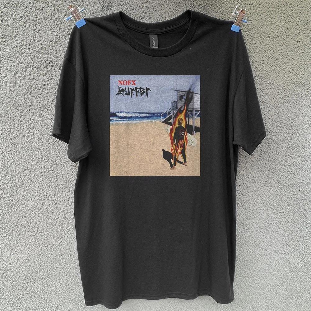 NOFX Surfer Album Unisex Black T-shirt S-