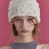 Poesiedame ROSA KNIT BEANIE IN IVORY