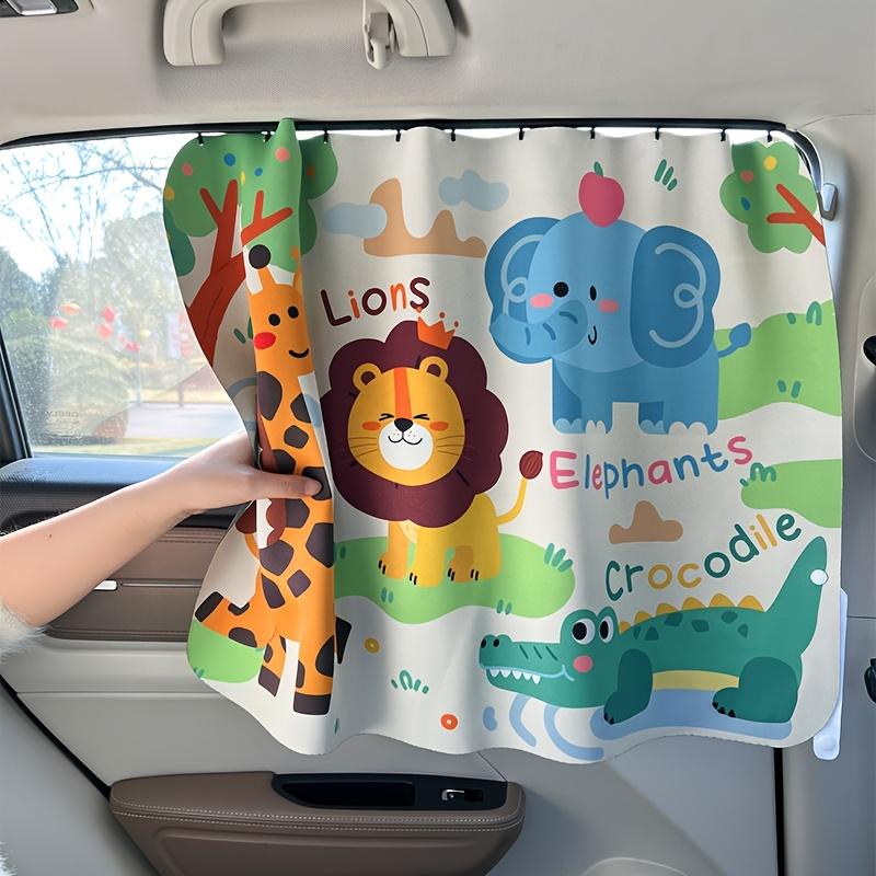Cartoon Track Style Car Window Sunshade Curtain UV Protection Heat Insulation 1 piece pack