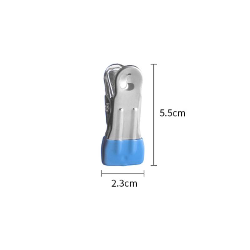 10 Stück Edelstahl Wäscheklammern mit Spurlosen Hakenaufhängern Kleiderklammern Socken Aufhängeclip Heimschrank Bettlakenhalter