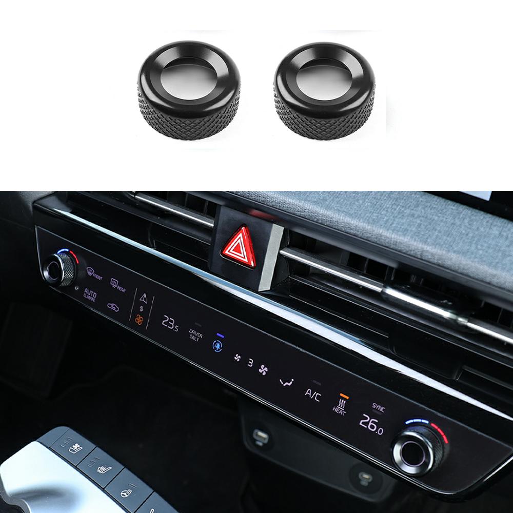 For Kia EV6 2026 2026 Accessories 2pcs Aluminum Alloy Air Conditioner Knob Cover Ring Adjust Trim Interior Accessories