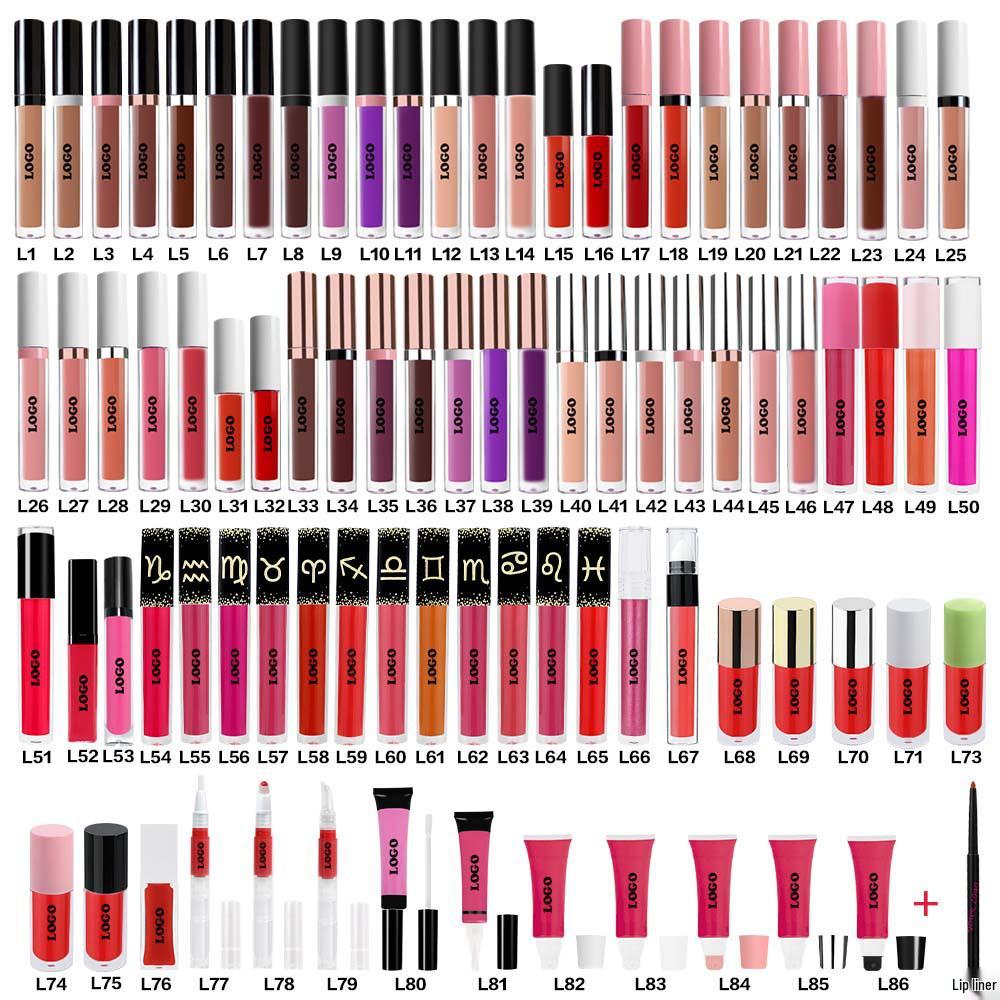 Customizable Long-Lasting Waterproof Lip Gloss and Liner Set with Mirror and Moisturizing, Nourishing Tube.