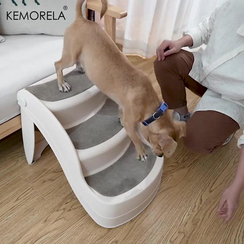 Faltbare Haustiertreppe Rutschfest Langlebig Katzenstufen für Hunde und Katzen im Innenbereich Zuhause oder auf Reisen Hundekletterstufen