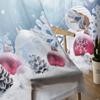 Weihnachten Schnee Schneeflocken Blätter Tannenzapfen Dekor Tüll Gardinen Wohnzimmer Schlafzimmer Fenster Vorhang Voile Organza Vorhänge