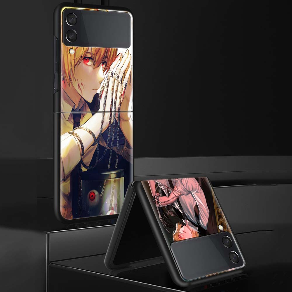 Huner X-Hunters Kurapika Phone Case For Samsung Galaxy Z Flip 7 6 5 4 3 5G Shockproof Cover Z Flip7 Flip6 ZFlip5 Flip3 Flip4 Lux