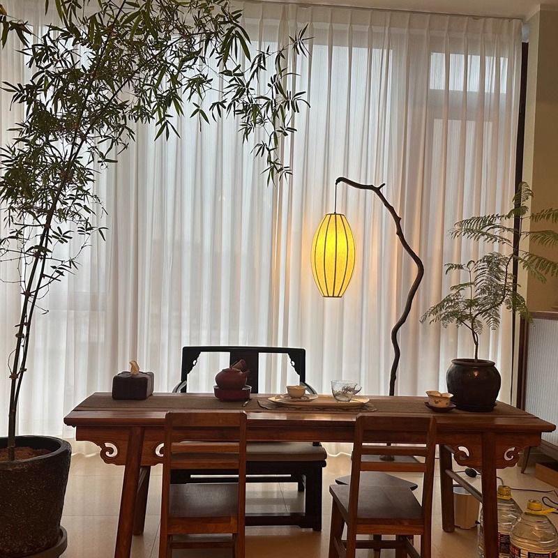 Retro Wabi-Sabi Branch Floor Lamp: Zen Light for Tea Room, Study, or Homestay