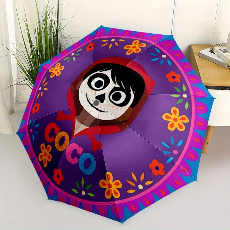 

1pc Miguel Coco Automatic Opening and Closing Folding - A Good Choice for Gifts, Fashionable and Convenient Umbrella With Cute Cartoon Chara