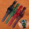 18mm 20mm 21mm 22mm With Mat Wristwatches Band Genuine Le-ather Bracelet Watch Strap Mens Watchband Handmade Leather Bracelet