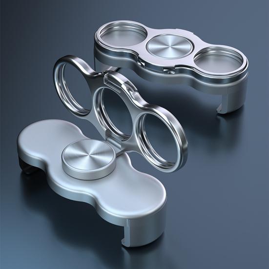 Yousheng 1/2Pcs Dual-Ring Three-Finger Back Clip Holder Multipurpose Foldable Phone Grip Holder 360 Degrees Rotation Cell Phone Ring Holders Stand