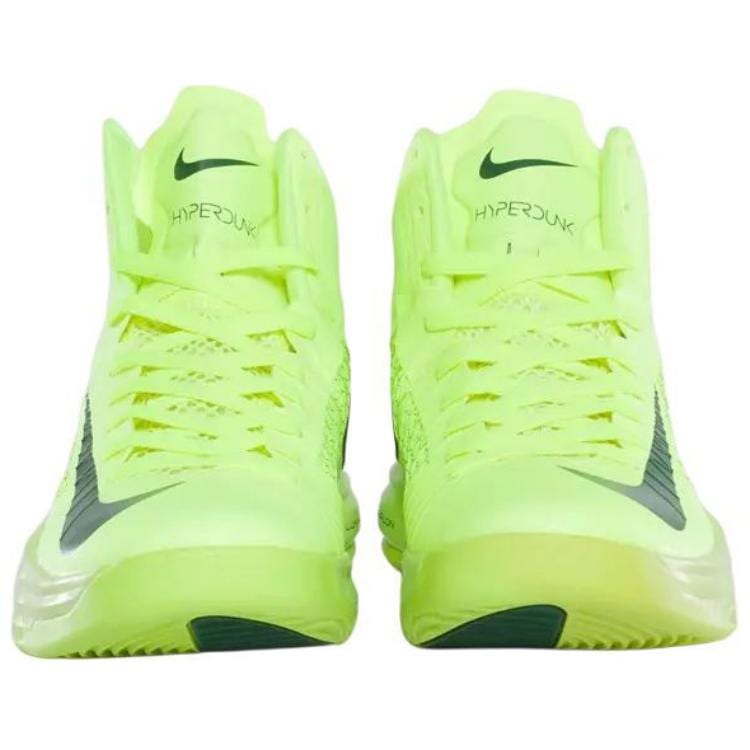 Nike Lunar Hyperdunk+ Slip Resistant Abrasion Resistant Mid Top Basketball Shoes Unisex Green 524934-700