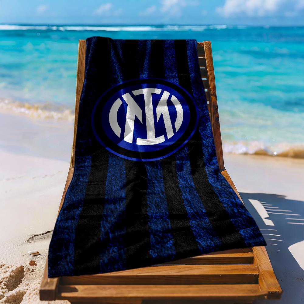 Inter Milan Beach Towel Quickdry Soft Microfiber Comfortable Lightweight