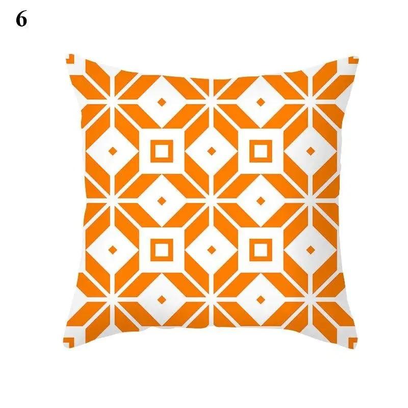 Clip Red Brown Pillowcase Decorative Geometric Print Abstract Pattern Pillowcase Home Supplies Pillowcase Sofa Cushion Cover