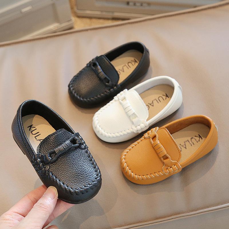 British Style Soft Sole Leather Slip-On Shoes for Boys - Autumn 2022 Trend