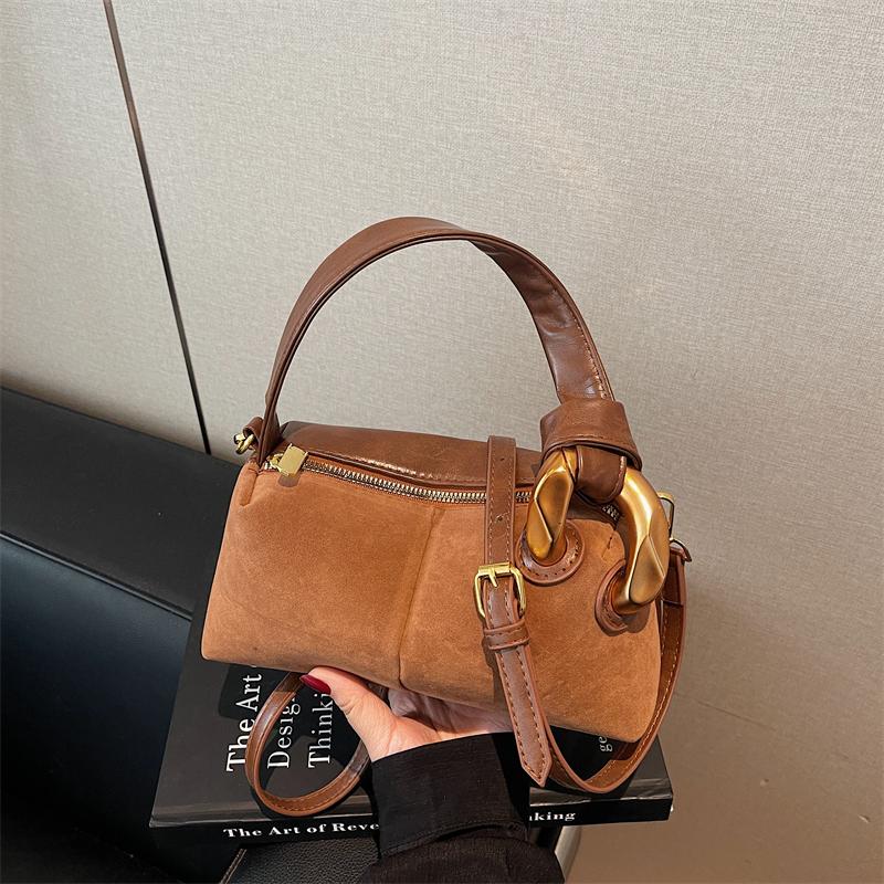 

Fashionable Pillow Handbag Matte Suede Leather Women s Shoulder Bag Simple Casual Crossbody Bag for 2026 New Small Square Bag