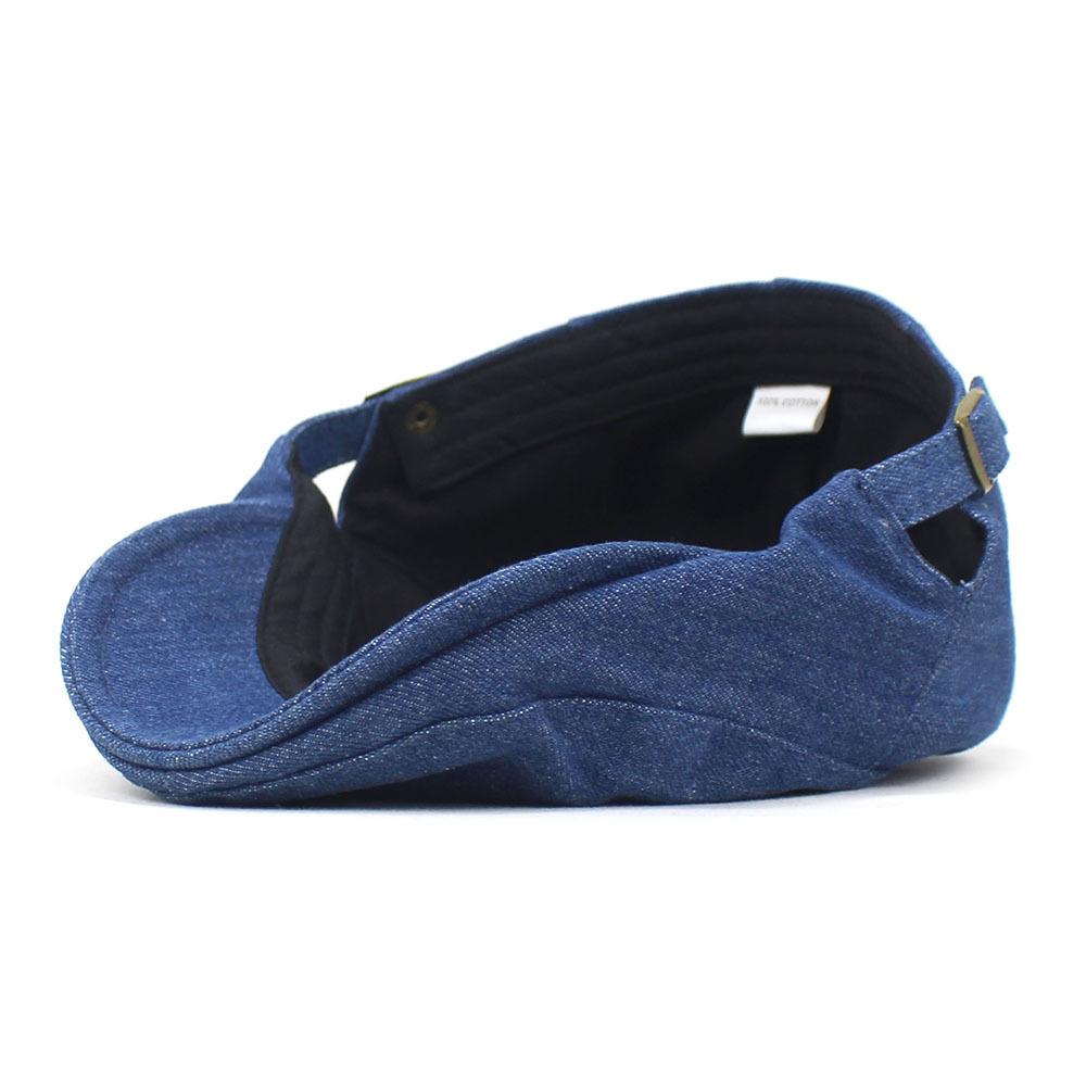 Washed denim hat men's and women's fashion denim beret cap forward hat
