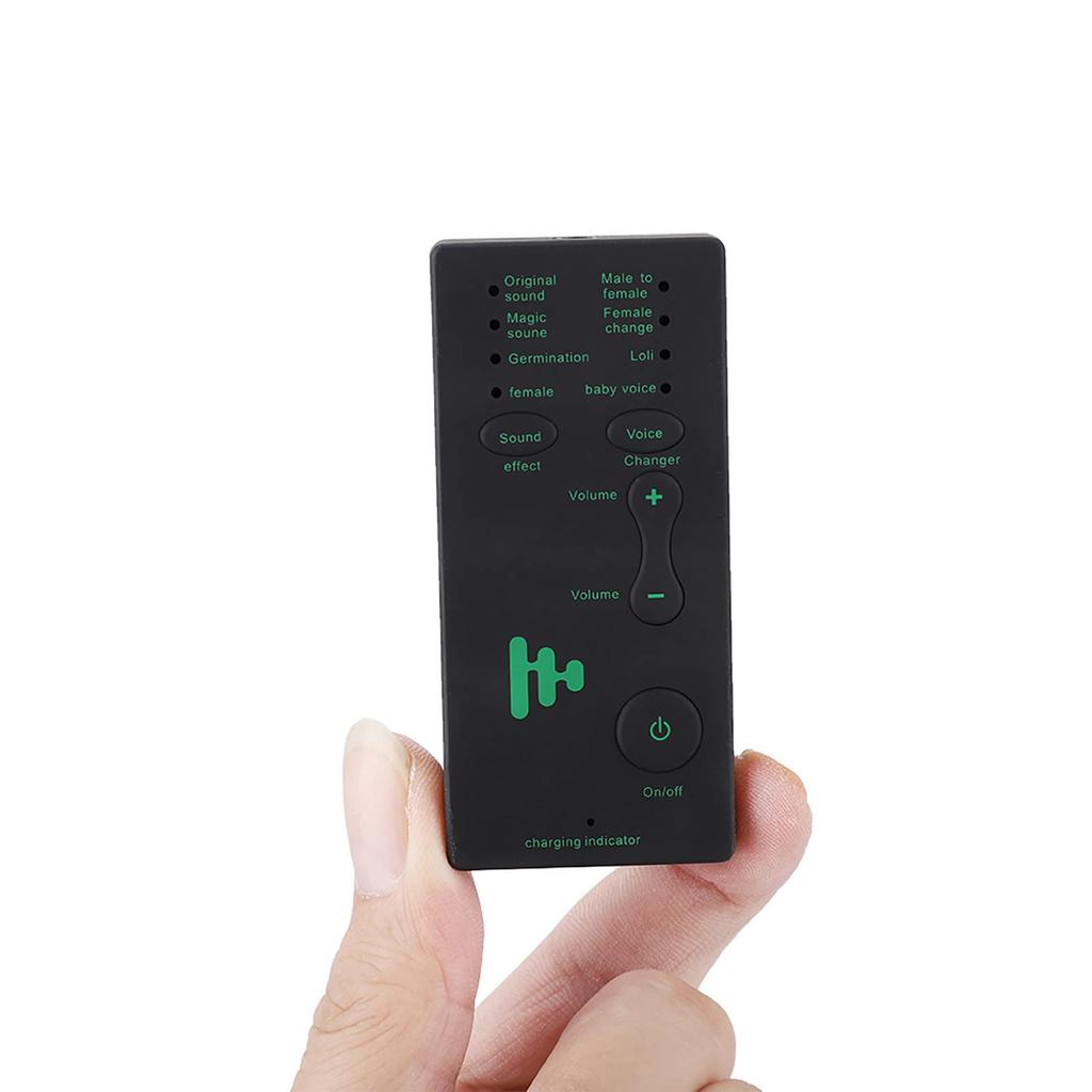Portable Mini Voice Changer Sound Card for Live Streaming, Male To Female Voice Change with One Click, 4 Sound Effects