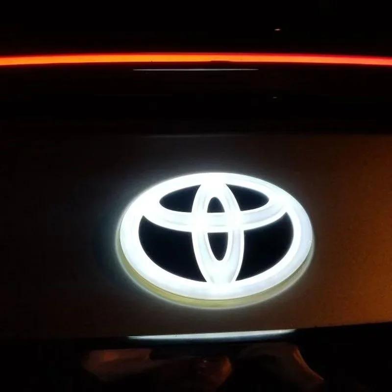 1PC Toyota 16cm 4D Light Car Front Grille Trunk Logo LED Light for Toyota Land MSG6 Cruiser Prado RAV4 Highlander Camry Accessories