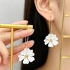 Women Colorful Petals Floral Stud Earrings Exquisite Spray Paint Design Cute Charm Fashion Jewelry Birthday Holiday Gifts
