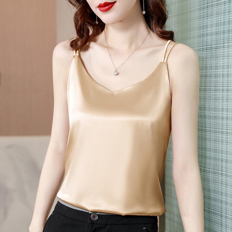 

Жилет-слинг женский внутренний красный топ, весна-осень, маленький базовый костюм 4XL