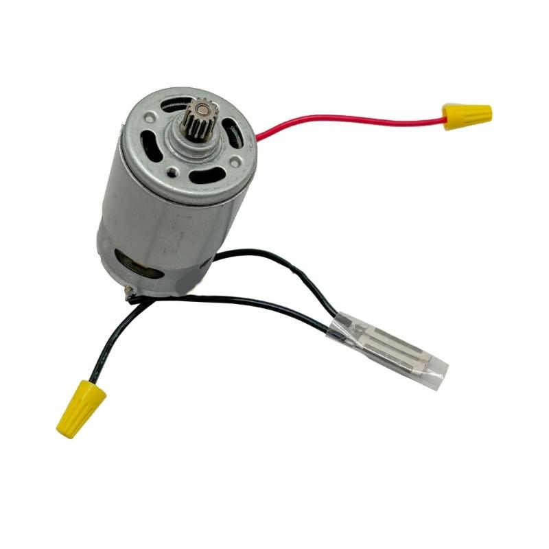 Chainsaw Repair Replacement Motor 21V 550 Type With 14-Tooth Drive Gear, Wire Connector And Metal Housing Build