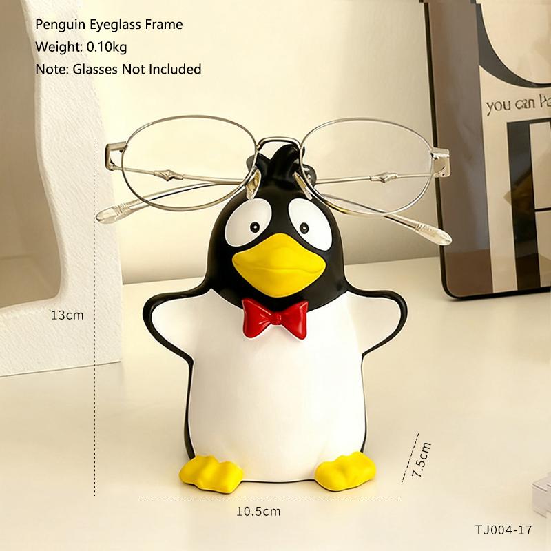 

Cute Animal Penguin Glasses Holder Office Desk Glasses Stand Sunglasses Storage Rack Home Bedroom Decoration Ornament Gift