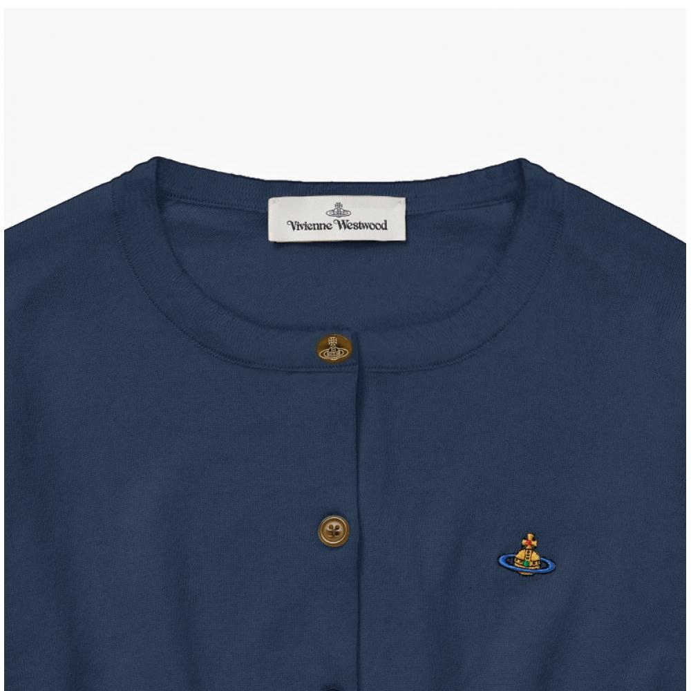 Vivienne Westwood Cashmere Crop Cardigan 1803002u Y001v K410 Bea Orb Logo