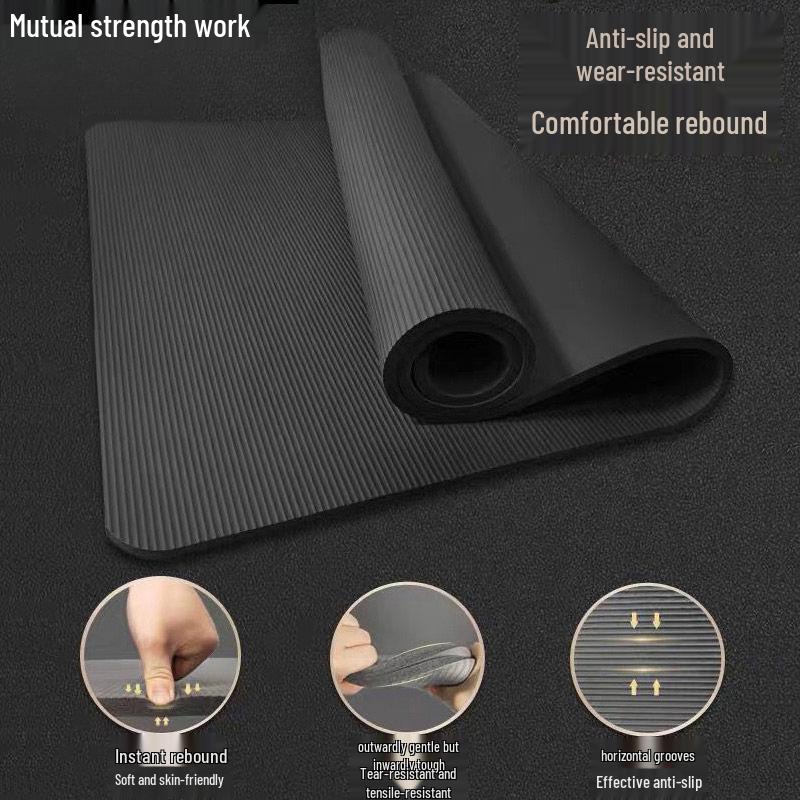 Men's Extra-Thick Non-Slip Yoga Mat for Beginners - Extended & Wide Fitness Mat for Home Exercise with Free Shipping