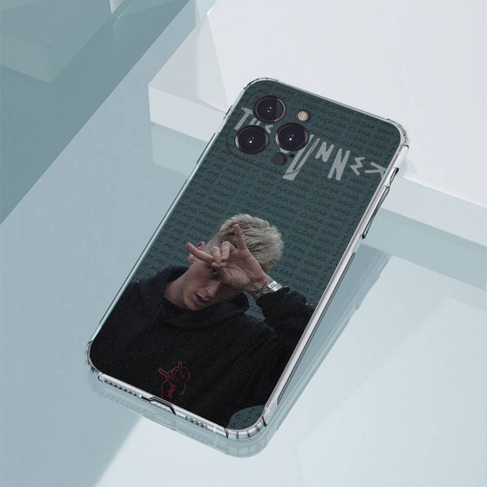 M-Machine Gun Kelly Phone Case For iPhone11,12,13,14,15,16,17,Plus,Pro,Max,Plus,Transparent Cover