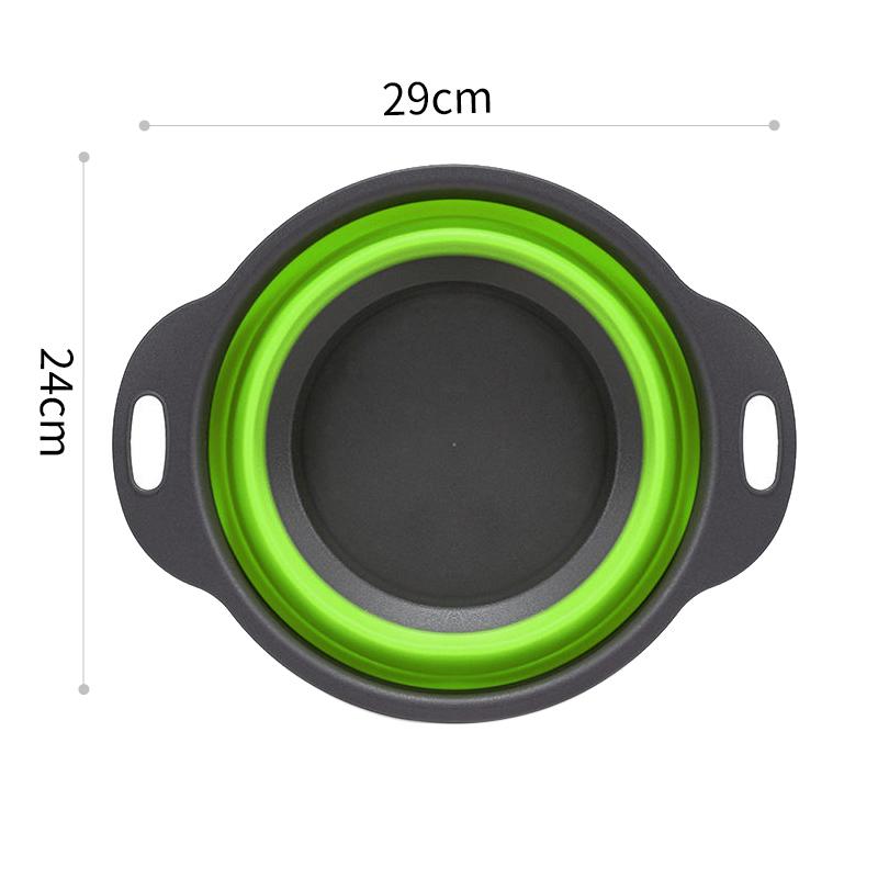 Walfos Silicone Folding Drain Basket Fruit Vegetable Washing Basket Strainer Colander Collapsible Drainer Kitchen Storage Tool